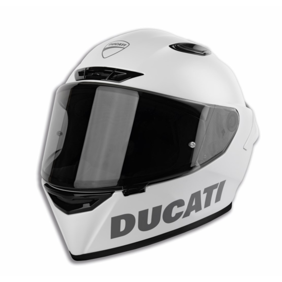 PRILBA DUCATI LOGO WHITE